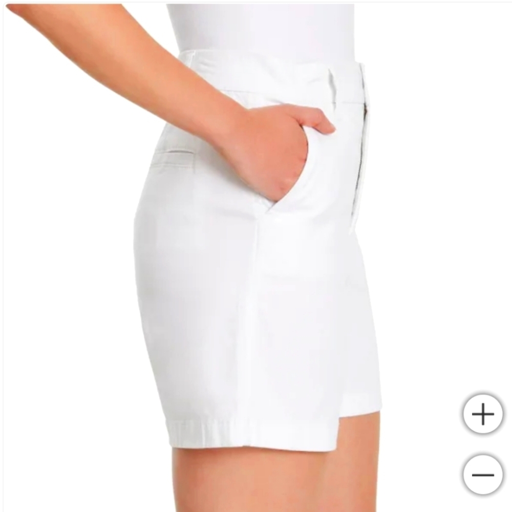 NWT Gloria Vanderbilt Women's Chino Shorts White - Picture 2 of 7